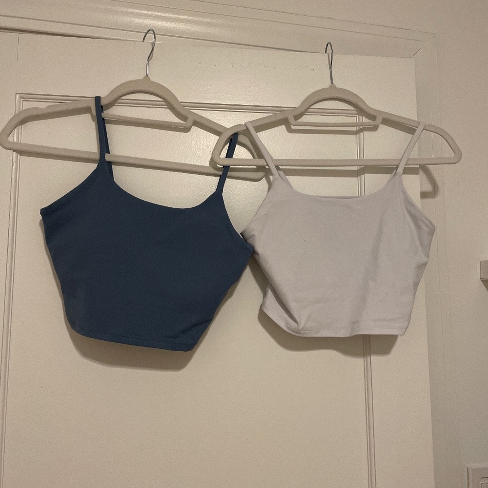 Amazon Grey & White Crop Tops